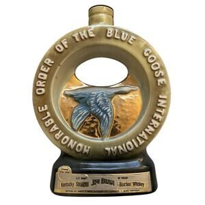 Vintage Jim Beam 1971 Honorable Order Blue Goose International Decanter Empty